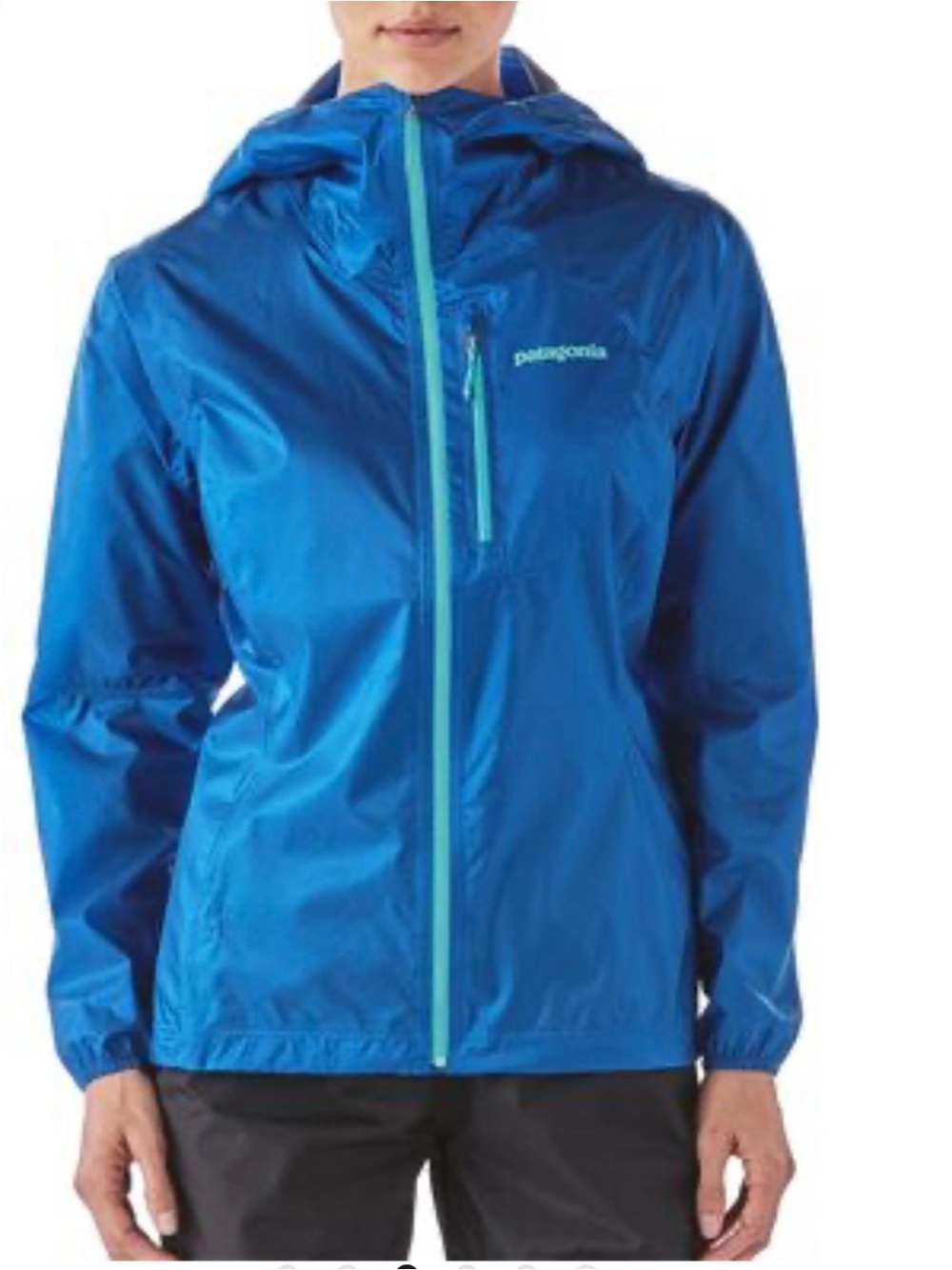 Patagonia Women's Bright Cobalt Blue Waterproof Hooded Shell